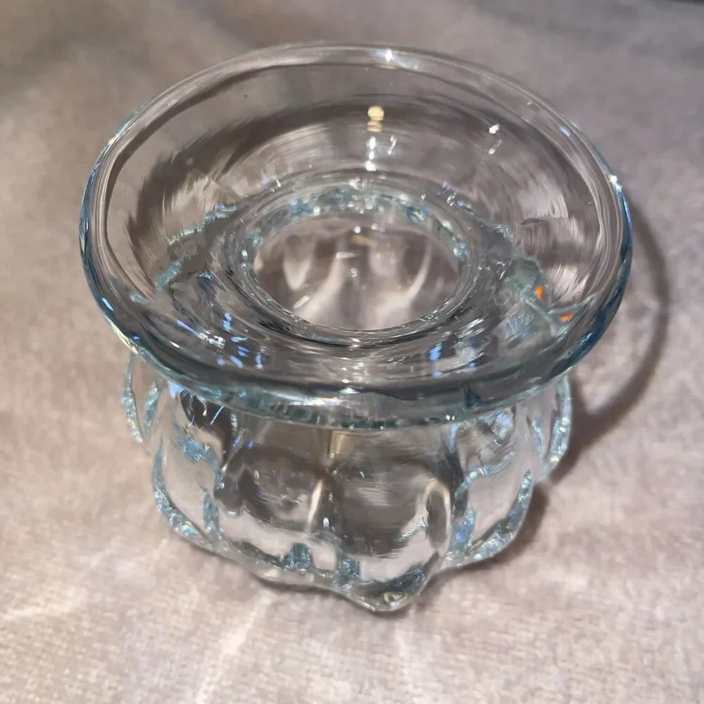 Vintage MCM Clear Glass Blenko Handmade 4.25